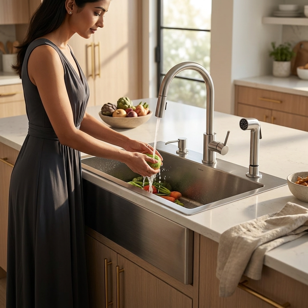 Stainless Steel Kitchen Sink (N01-806LX) thumbnail 2